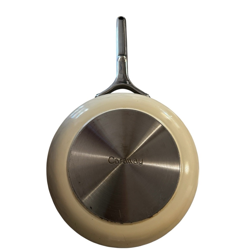 Caraway 10" Ceramic Nonstick Frying Pan Gray Cream Induction Compatible Skillet - Picture 3 of 14